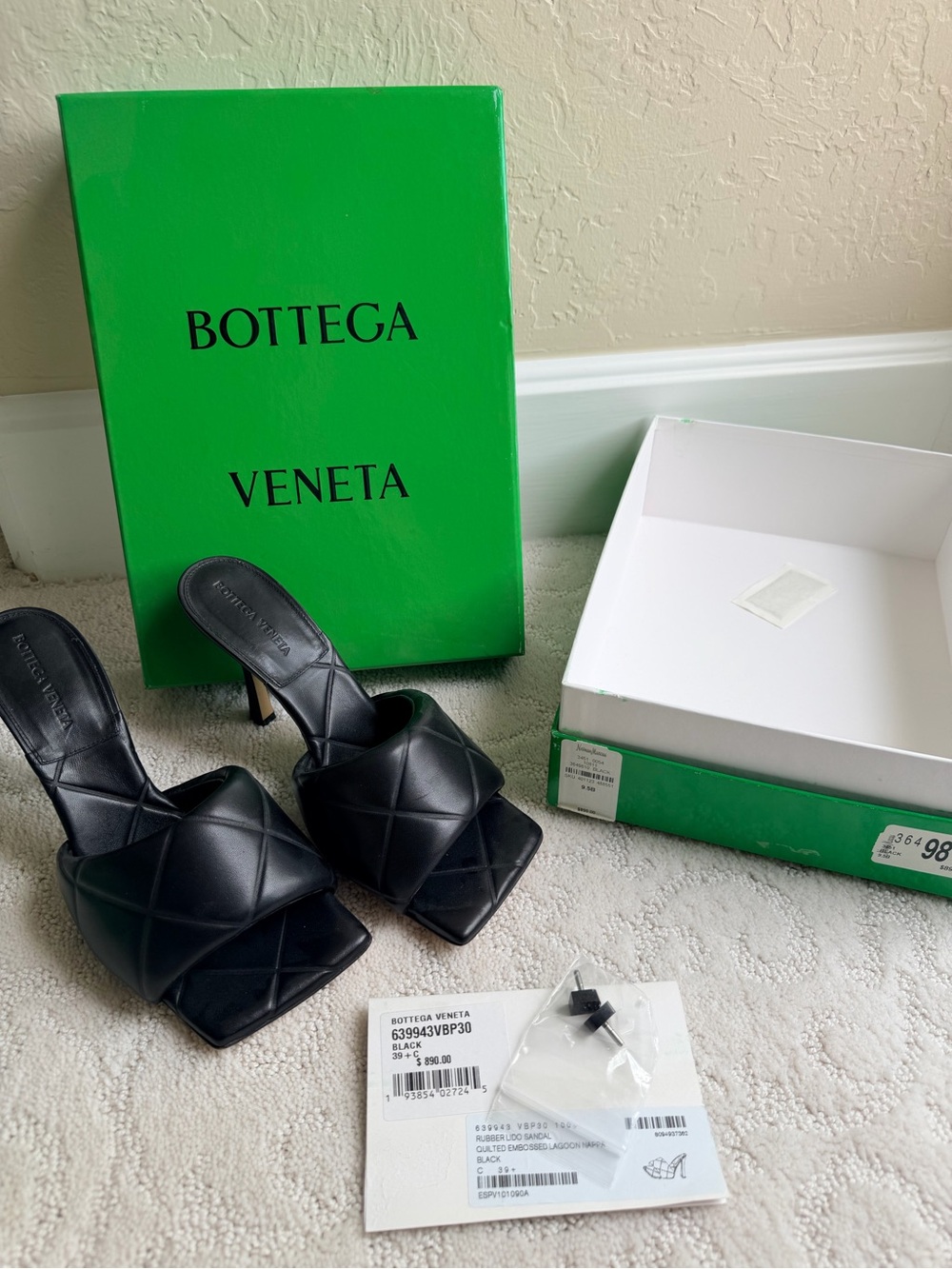 Bottega Veneta padded stretch mule sandals